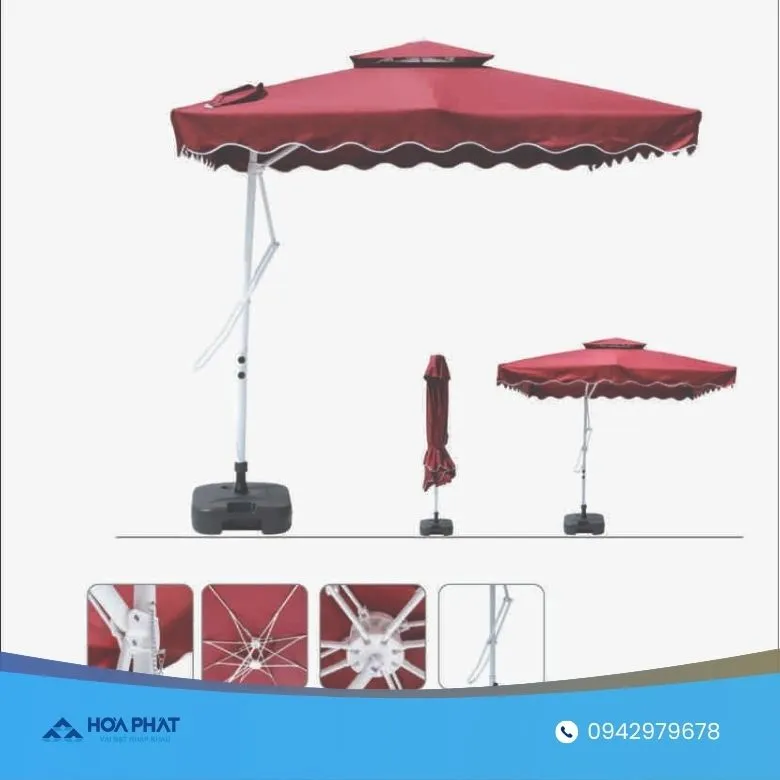 ô che nắng lệch tâm vuông đế nhựa Hòa Phát